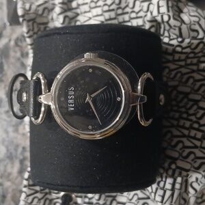 Versus Versace Black and Silver Women's Watch